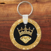 金ゴールドクラウンパーティー10代の大人向け キーホルダー (裏面)
