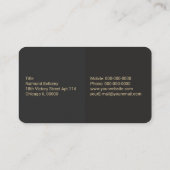 金ゴールドクラウンビジネスカード 名刺 (裏面)