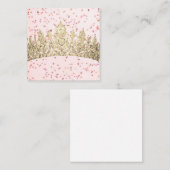 金ゴールドクラウンピンク斑点 ノートカード (正面/裏面)