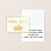 金ゴールドクラウンフェリズナビダードクリスマスフォイルカード 箔カード (ディスプレー)