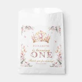 金ゴールドクラウンプリンセスガール1st誕生日バルーン フェイバーバッグ