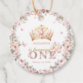 金ゴールドクラウンプリンセスガール1st誕生日 フェイバータグ (正面)