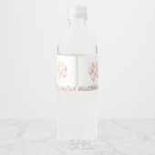 金ゴールドクラウンプリンセスガール1st誕生日 ペットボトルラベル (裏面)