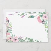 金ゴールドクラウンプリンセスフローラガール1st誕生日フォト 招待状 (裏面)