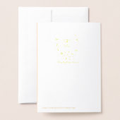 金ゴールドクラウン付きフローラミツバチ 箔カード (裏面封筒付き)