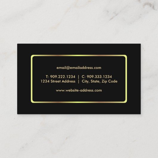 金ゴールドクラウン名刺 名刺 (裏面)