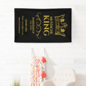 金ゴールドクラウン&口ひげバーバーバーショップ 横断幕 (インサイチュ)