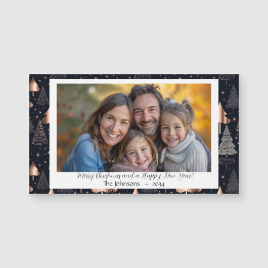 金ゴールドクラシックとブラックフォトマグネット名刺 (正面)