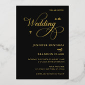 金ゴールドクラシックの書結婚道の実在全て 箔招待状 (正面)