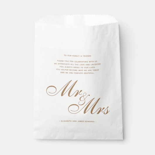 金ゴールドクラシックの皆様に対し結婚てお礼を言う フェイバーバッグ (正面)