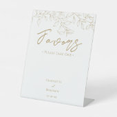 金ゴールドクラシックの緑の結婚式の引き出物 台座サイン (正面)