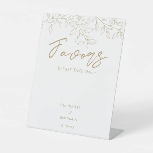 金ゴールドクラシックの緑の結婚式の引き出物 台座サイン (正面)