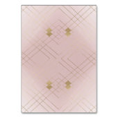 金ゴールドクラシックほこりっぽいバラピンクモノグラム結婚ズ テーブルナンバー (裏面)