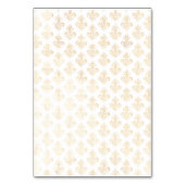 金ゴールドクラシックオーナメント折り畳み可能ネームカード テーブルナンバー (裏面)