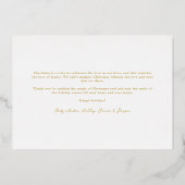 金ゴールドクラシッククリスマスオーナメント2枚 箔招待状 (裏面)