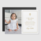 金ゴールドクラシッククロスフォトバプテスマありがとう (正面/裏面)