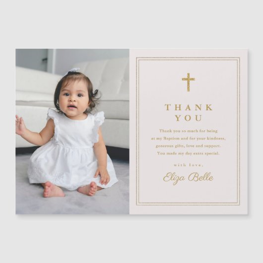 金ゴールドクラシッククロスフォトバプテスマ (正面)