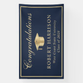 金ゴールドクラシックグラッドキャップブルーエクセシレーションウェルカムセンター 横断幕 (縦)