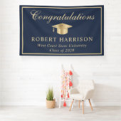 金ゴールドクラシックグラッドキャップブルーエクセシレーションウェルカムセンター 横断幕 (インサイチュ)