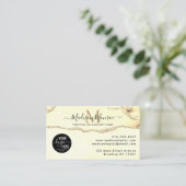 金ゴールドクラシックグリッターカスタムロゴアゲートモノグラム 名刺 (スタンド正面)