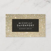 金ゴールドクラシックグリッターメイクアップアーティスト名刺 名刺 (正面)