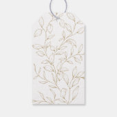 金ゴールドクラシックグリーンリー目的地ウェディングウェルカムセンター ギフトタグ (裏面)