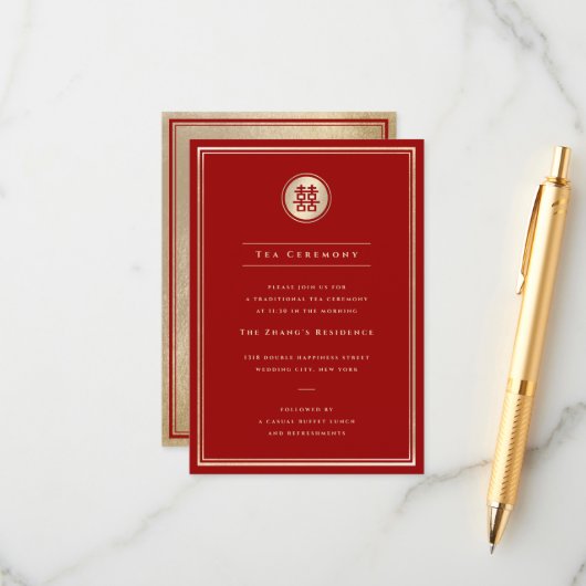 金ゴールドクラシックサークルダブル幸福茶会 エンクロージャーカード (正面/裏面インサイチュ)