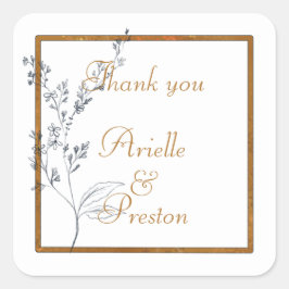 金ゴールドクラシックスクエアステッカー スクエアシール