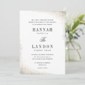 金ゴールドクラシックスクリプトエレガントな結婚式 招待状 (スタンド正面)