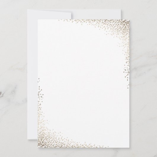 金ゴールドクラシックスクリプトエレガントな結婚式 招待状 (裏面)