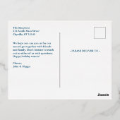 金ゴールドクラシックスタグサンクスギビングエバパーティー 箔招待状ポストカード (裏面)