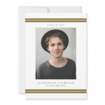 金ゴールドクラシックストライプ写真モダン卒業