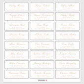 金ゴールドクラシックス結婚クリプトのゲスト住所 シール (シート)