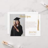 金ゴールドクラシックタッセル卒業ありがとう カード (正面/裏面インサイチュ)