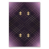 金ゴールドクラシックデコ紫の書道モノグラム テーブルナンバー (裏面)