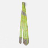 金ゴールドクラシックバタフライピスタチオ紫パターン ネクタイ (裏面)