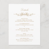 金ゴールドクラシックフランスのフローラ結婚詳細 エンクロージャーカード (正面)