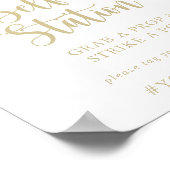 金ゴールドクラシックフローラセルフィーステーションサイン ポスター (角)