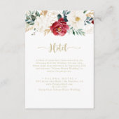 金ゴールドクラシックブルガンディホワイトフローラホテル エンクロージャーカード (正面)