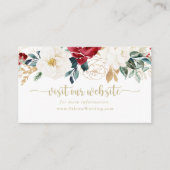 金ゴールドクラシックブルグンディ結婚ホワイトのウェブサイト エンクロージャーカード (正面)