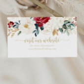 金ゴールドクラシックブルグンディ結婚ホワイトのウェブサイト エンクロージャーカード