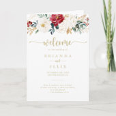 金ゴールドクラシックブルゴーニュ白フローラ折り結婚返し プログラム (正面)