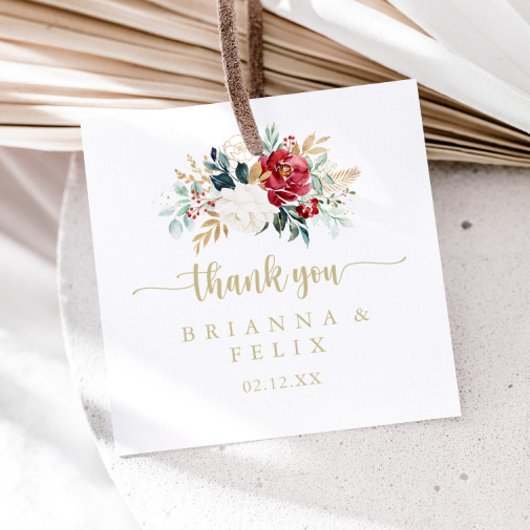 金ゴールドクラシックブルゴーニュ白フローラ結婚ズ フェイバータグ