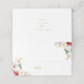 金ゴールドクラシックブルゴーニュ白フローラ結婚ズ プレイスカード (外部開封)