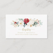 金ゴールドクラシックブルゴーニュ結婚ーホワイトのギフト登録 エンクロージャーカード (正面)