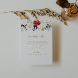 金ゴールドクラシックブルゴーニュ結婚ーホワイトの願い エンクロージャーカード