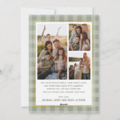 金ゴールドクラシックホリデーフォトカード、メリークリスマス シーズンカード (裏面)