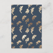 金ゴールドクラシックホワイトクレスト結婚ズネイビーブルー エンクロージャーカード (裏面)