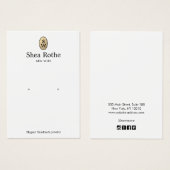 金ゴールドクラシックモノグラムイヤリングディスプレイカード (正面&裏面)