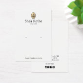 金ゴールドクラシックモノグラムイヤリングディスプレイカード (デスク)